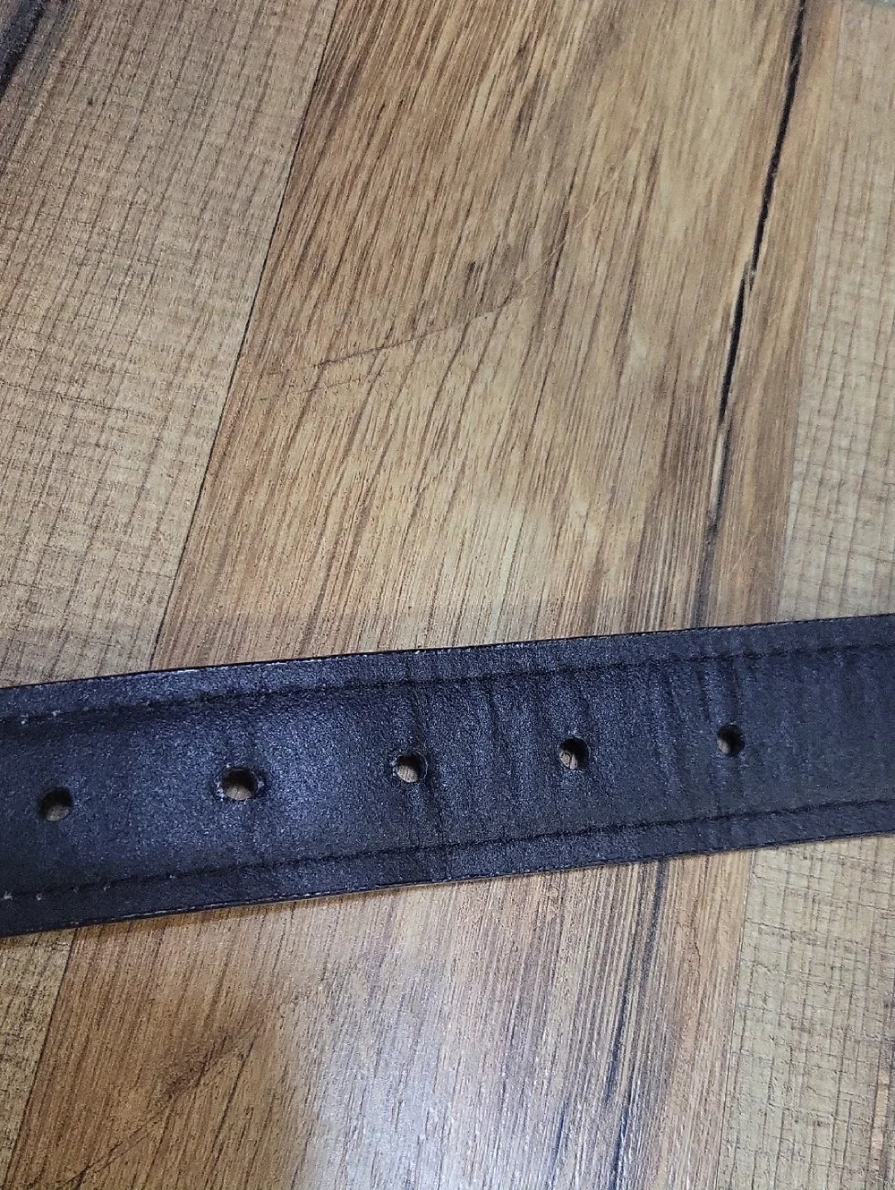 DICKIES Black Leather Black Metal Belt